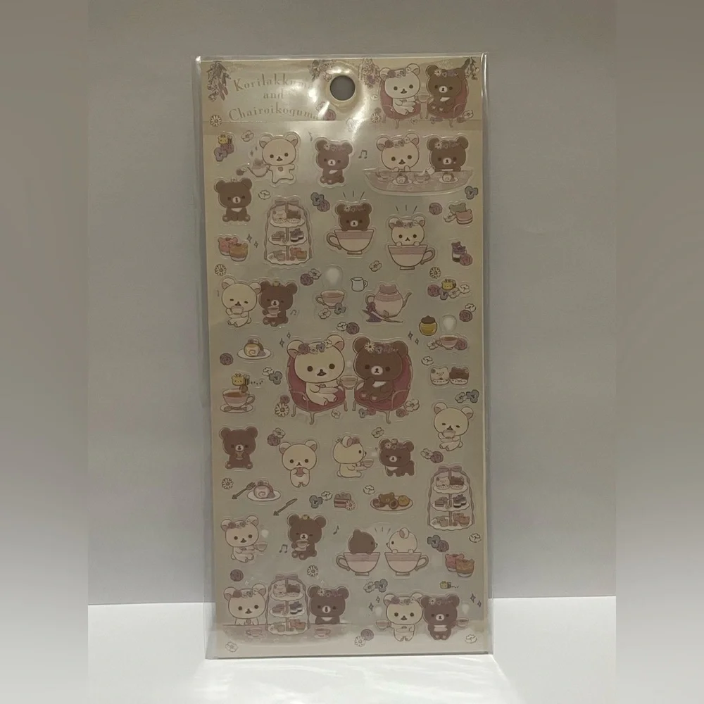 Korilakkuma and Chairoikoguma Tea Time Sticker Sheet